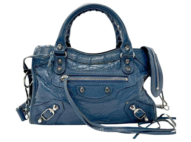 Balenciaga Classic City Leather Handbag Navy blue  ref.1914940
