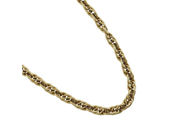 Collar largo de cadena chapado en oro Chanel Dorado