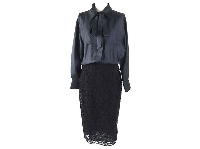Valentino Seidenrayonkleid schwarz 44 Damen