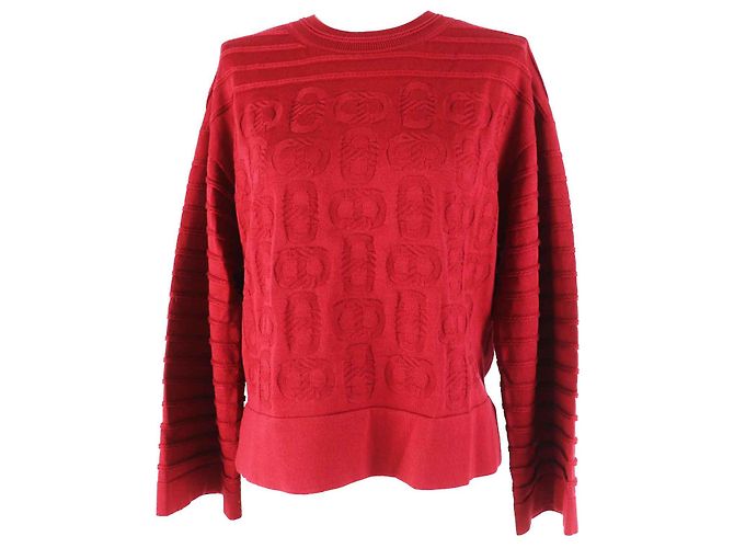 Hermès Chaqueta de punto de seda y algodón Hermes para mujeres Burdeos