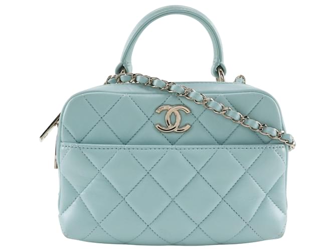 Chanel Coco Handle Blue Leather  ref.1916898