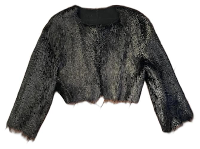 Autre Marque Fur Bolero Black  ref.1918079