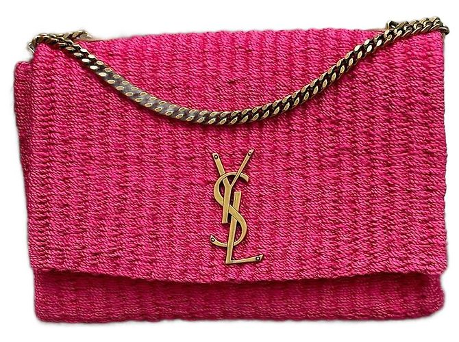 SAINT LAURENT Bolsos T. Mimbre Rosa