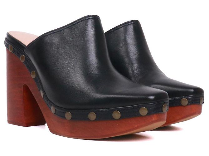 JACQUEMUS - Sabots Jacquemus en cuir noir (taille 37)