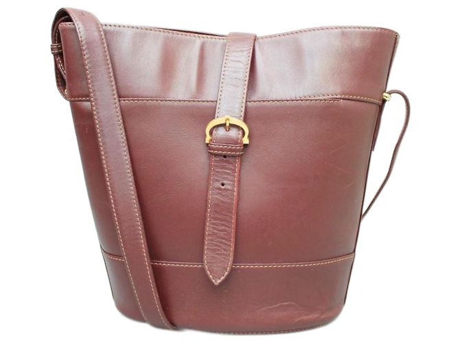 Cartier - Must - Eimer Tasche mit Schultergurt Bordeaux
