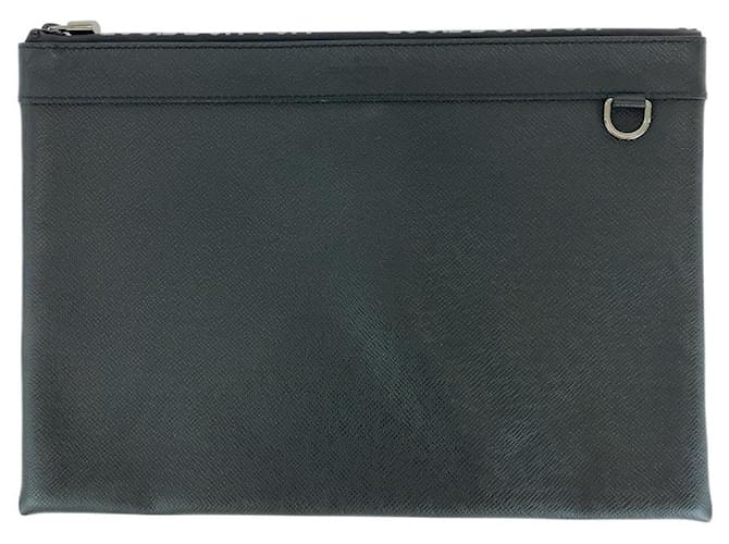 Louis Vuitton Taiga Pochette Apollo Clutch Bag M30086 Black Leather  ref.1919384