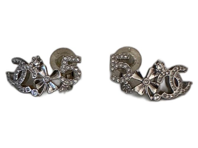 Coco Crush Pendientes Chanel plateados de acero Plata