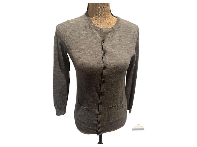 Colete de lã cinza Dsquared2