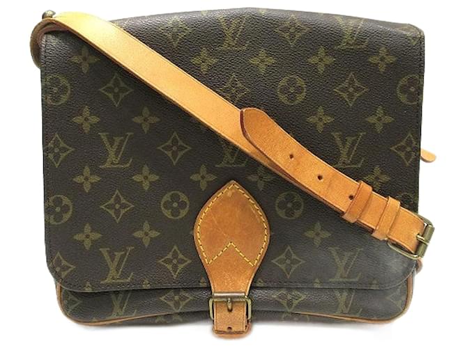 Louis Vuitton Monogram Cartouchiere GM Shoulder Bag Brown Cloth  ref.1920158