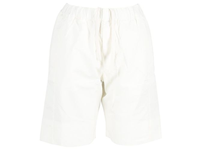 Bermuda com cordão Alexander McQueen em algodão branco Cru