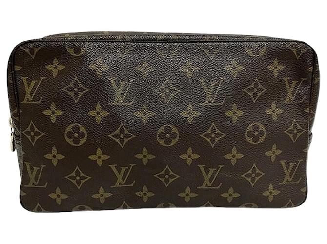 Pochete de Maquiagem Monogram Louis Vuitton Marrom Lona  ref.1920310