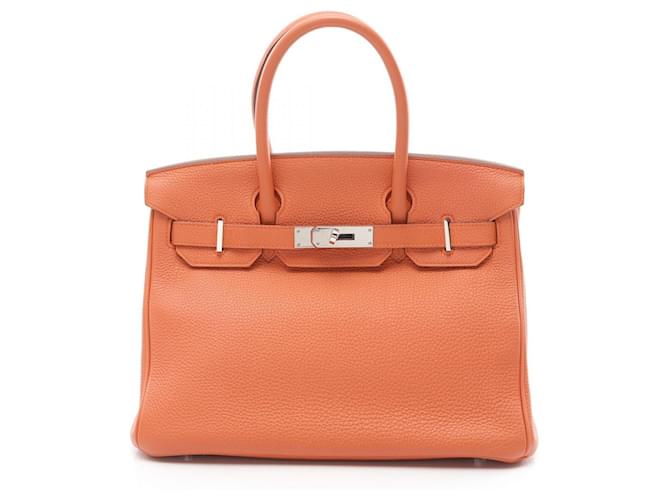 Hermès Hermes Birkin 30 Togo Handbag Orange Leather  ref.1920361