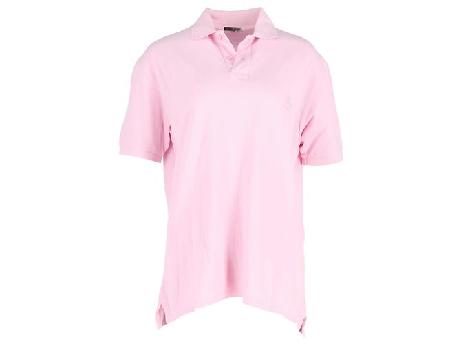 Isabel Marant Anafiko Logo-Embroidered Polo Shirt in Pink Cotton Brown