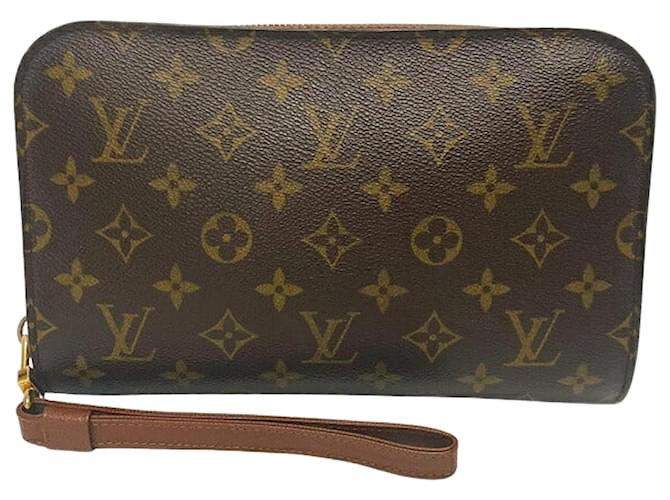 Clutch Orsay Monograma da Louis Vuitton Marrom Lona  ref.1920687