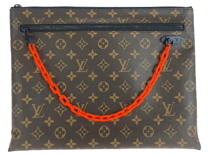 Louis Vuitton Monogram Solar Ray Pochette Clutch M44484 Brown Cloth  ref.1920731