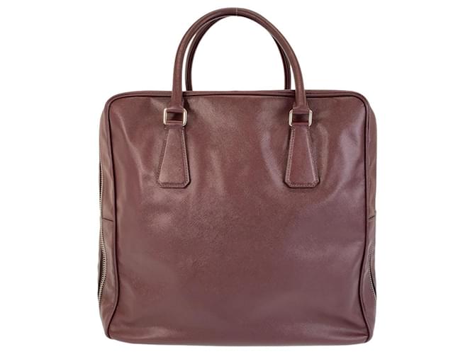 Prada Saffiano Leather Boston Bag Red  ref.1920906
