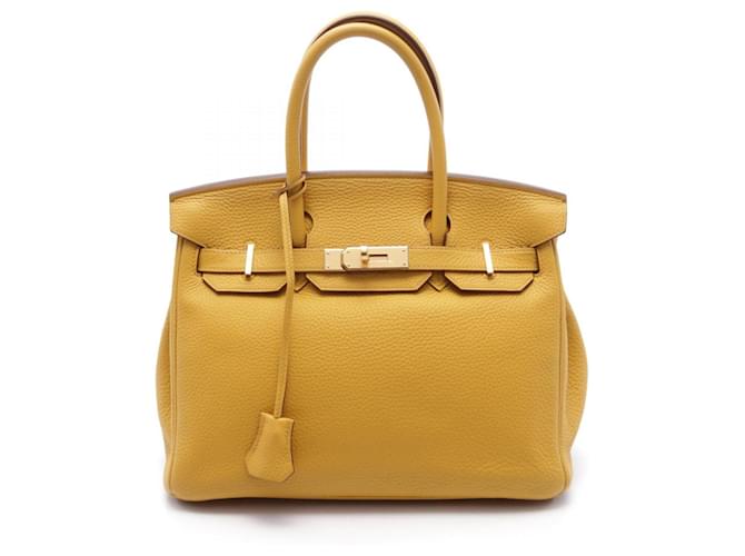 Hermès Hermes Birkin 30 Togo Handbag Yellow Leather  ref.1920980