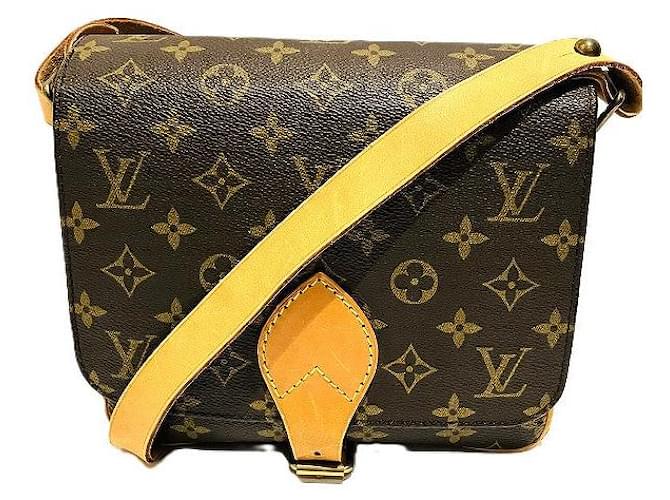 Louis Vuitton Monogram Cartouchiere 22 Bag Brown Cloth  ref.1921039