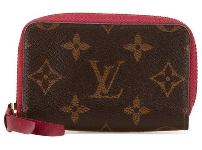 Louis Vuitton Monogram Card Case M61299 Red Cloth  ref.1921271