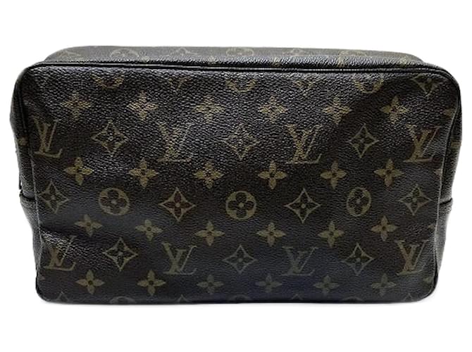 Louis Vuitton Monogram Toiletry Pouch 27 Brown Cloth  ref.1921622