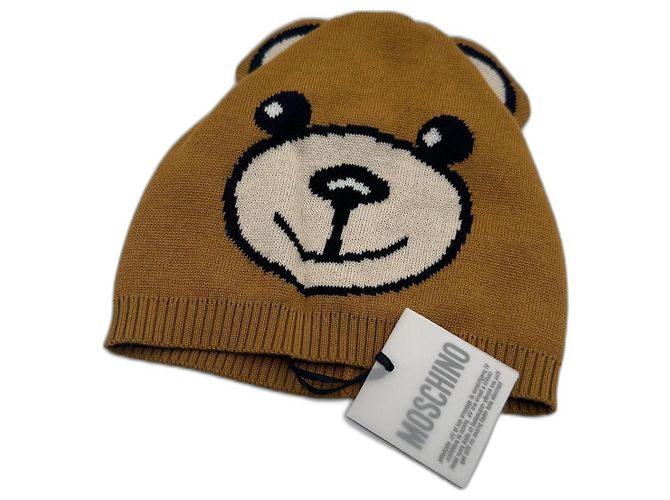 Moschino Hut Braun Schwarz Weiß