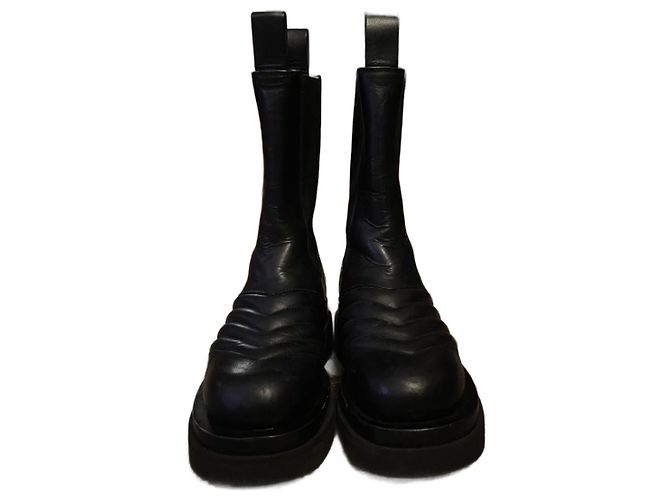 Botas Lug Bottega Veneta de piel negra Negro