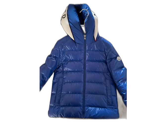 Moncler Mädchen Mantel hellblau aus Nylon