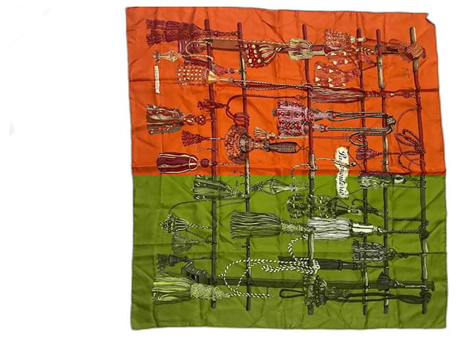 Constance Foulard Hermès Soie Orange  ref.1922912