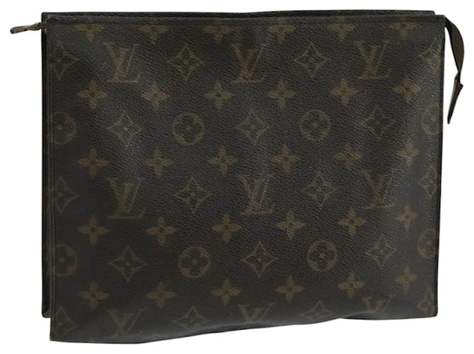 Poche Toilette Louis Vuitton Marrom Lona  ref.1923374