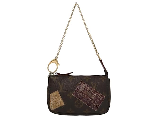 Louis Vuitton Pochette Accessoire Brown Cloth  ref.1923447