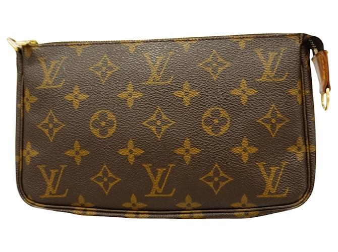 Pochette Accessoire Louis Vuitton Marrom Lona  ref.1923558