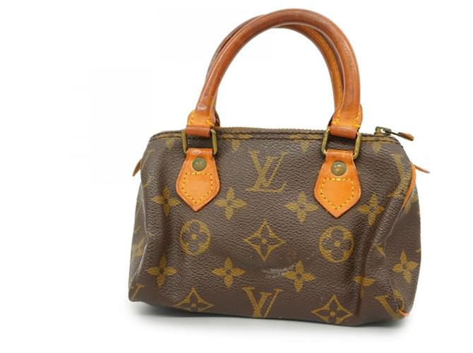 Louis Vuitton Mini speedy Brown Cloth  ref.1923727