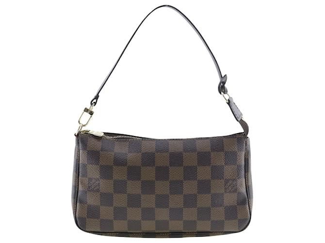 Pochette Accessoire Louis Vuitton Marrom Lona  ref.1923946