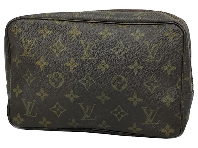 Necessaire Louis Vuitton Marrom Lona  ref.1924039