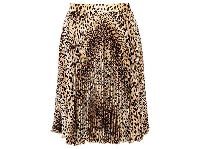 Falda plisada con estampado de leopardo Valentino Miss V Multicolor