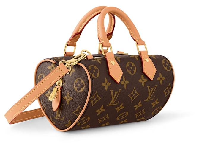 Louis Vuitton LV Nano speedy dating Brown Cloth  ref.1924592