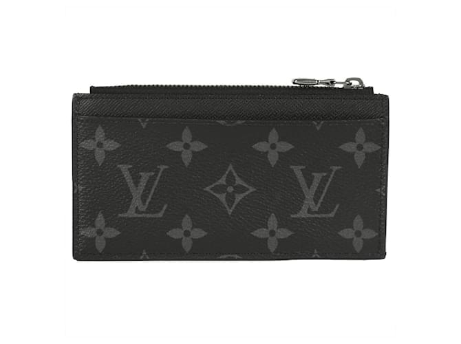 Louis Vuitton Taigarama Coin Card Holder Black Monogram Leather  ref.1924930