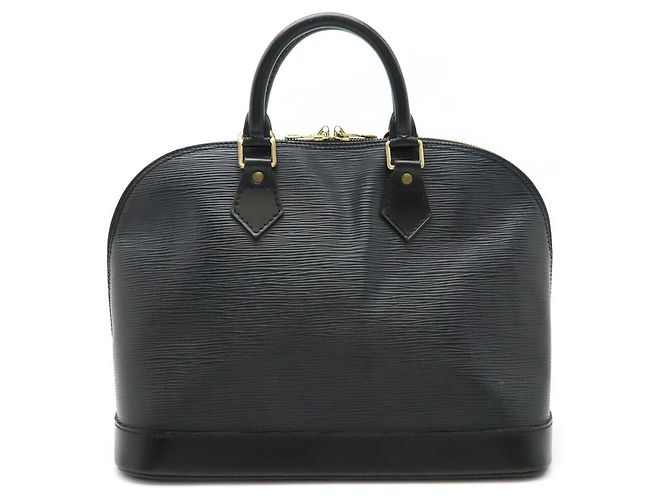 Louis Vuitton Epi Alma Leather Handbag M52142 Black