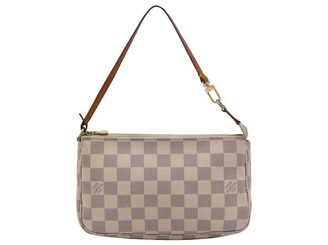 Pochette Accessoire Louis Vuitton Branco Lona  ref.1925322