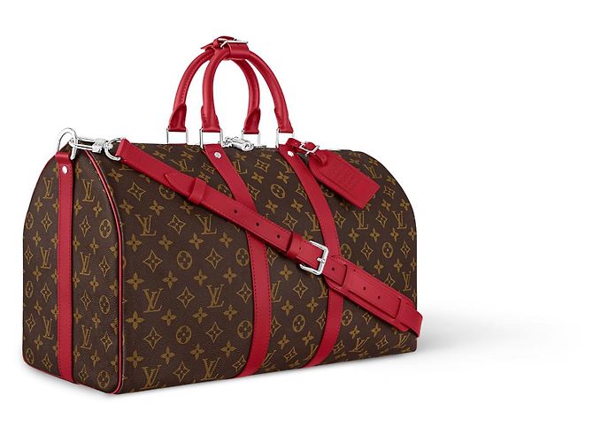 Abbesses Louis Vuitton LV Keepall 45 cm rouge et monogramme