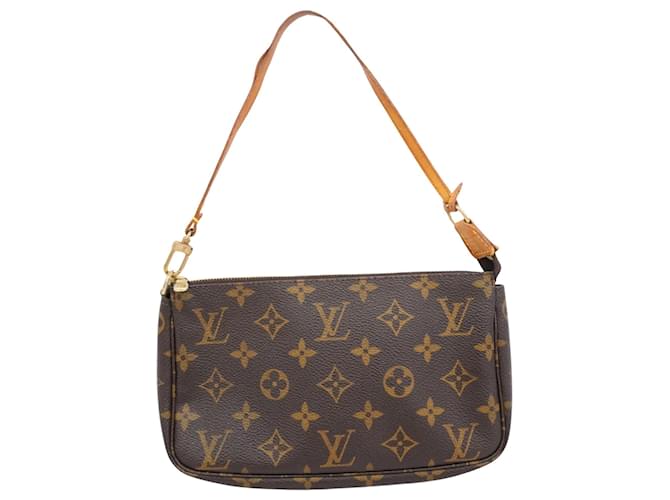 Louis Vuitton Pochette Accessoire Marrom Lona  ref.1925567