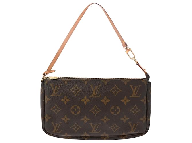 Pochette Accessoire Louis Vuitton Marrom Lona  ref.1925645