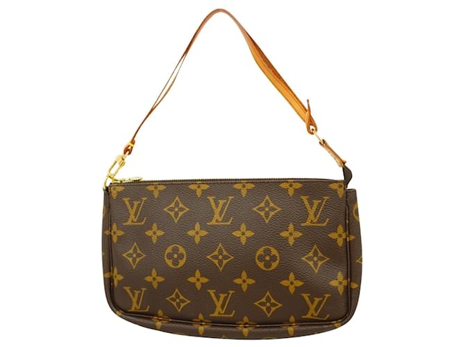 Louis Vuitton Pochette Accessoire Brown Cloth  ref.1925920