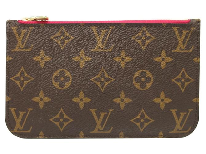 Pochete Neverfull Louis Vuitton Marrom Lona  ref.1926032
