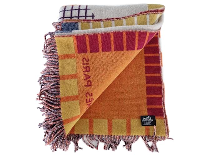 SELLA PATCHWORK JACQUARD HERMÈS Multicolore Lana