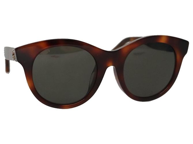 GUCCI Sunglasses plastic Brown Auth am7450