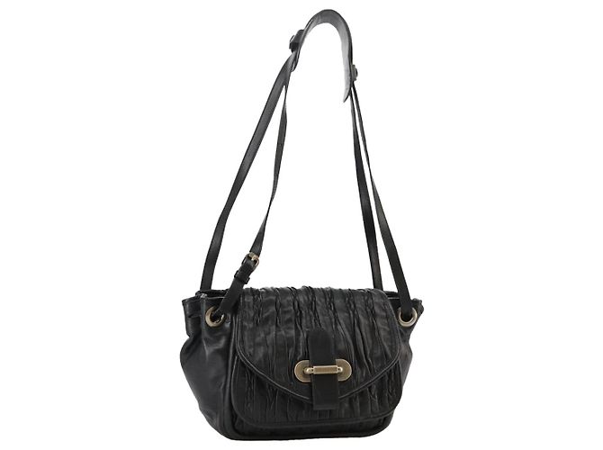 BALLY Borsa a Spalla in Pelle Nera Auth ti2506 Nero