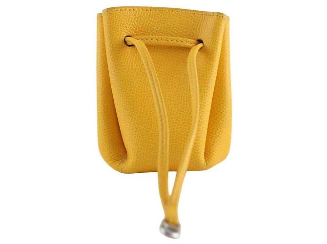 Birkin Hermès Clutch de cuero amarillo