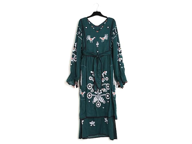Autre Marque Vita Kin Linen Dress Standard Size SD Dark Green Ethnic Dress Size M L  ref.1926770