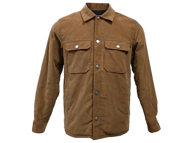Apc A.P.C. Alex Cord-Jacke aus braunem Baumwollstoff Rot